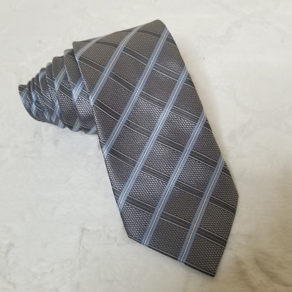 Angelo Rossi Other - Angelo Rossi Plaid Blue Gray Neck Tie